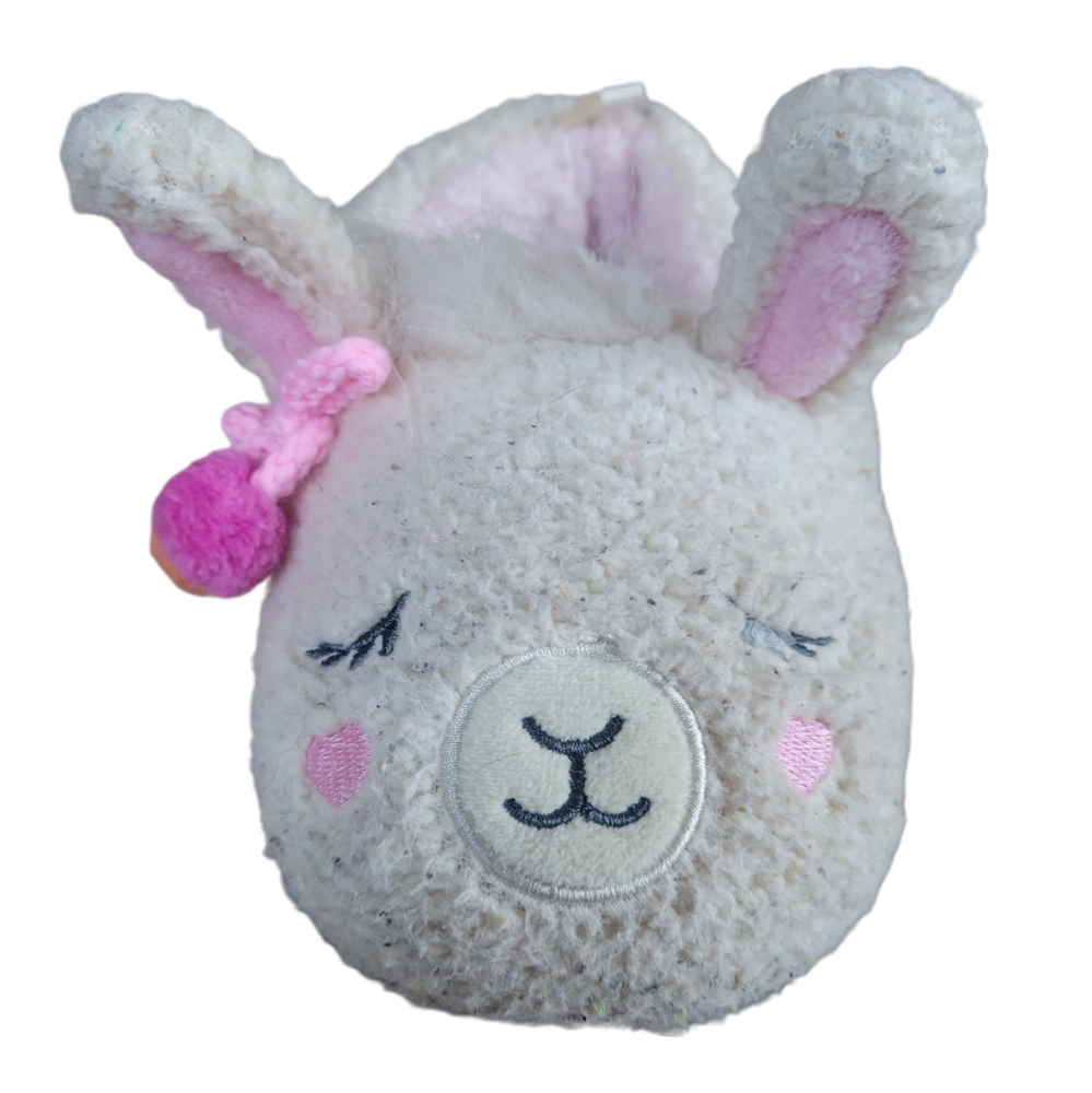 SG Footwear Girls Llama Slippers, White,  Size 9-10